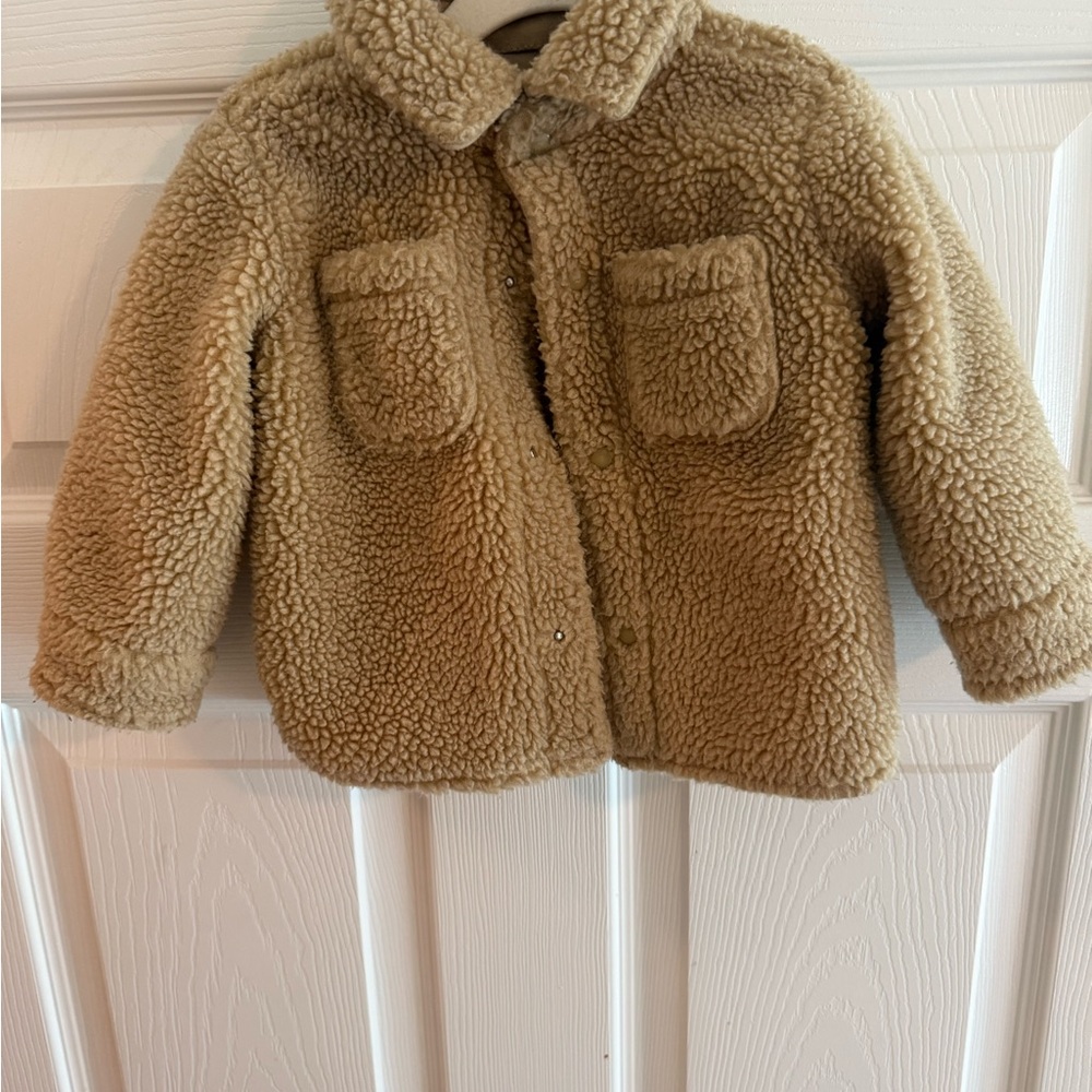 Cozy Gap Tan Kids Sherpa Jacket